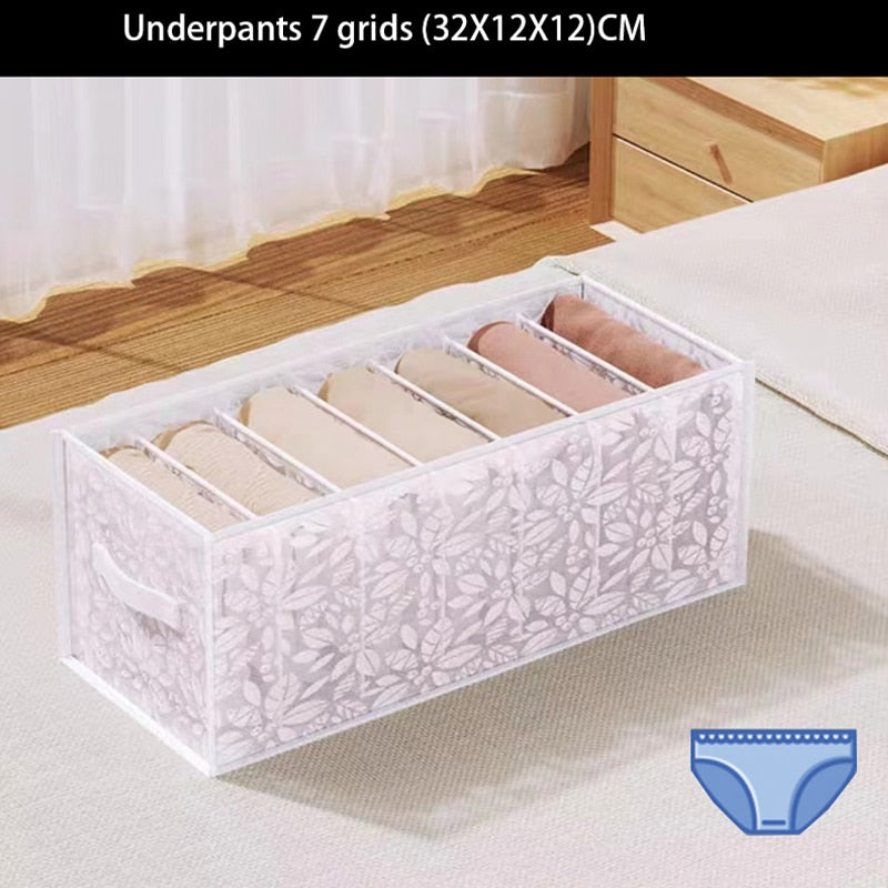 Jeans Compartment Storage Box Closet Clothes Home Organizer