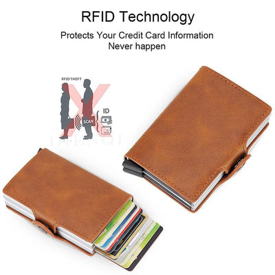 Rfid Blocking Protection Men id Credit Card Holder Wallet - Fajar eMART