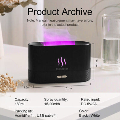 Kinscoter Aroma Diffuser Air Humidifier Ultrasonic Cool Mist Maker Fogger Led Essential