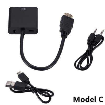HDMI To VGA Converter HDMI Cable With Audio Power Supply