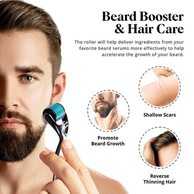 Dermaroller Titanium Hair Regrowth Beard Growth Anti Hair Loss Treatment