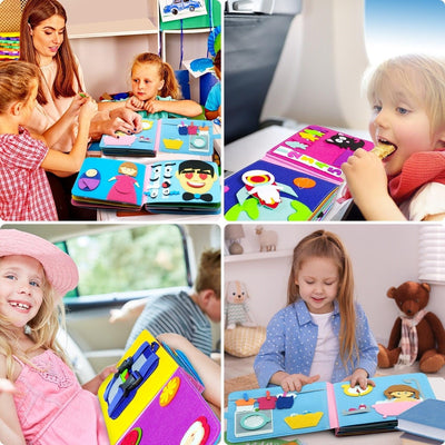 Washable Montessori Toddlers 3D Baby Story Cloth Book Early Learning - Fajar eMART