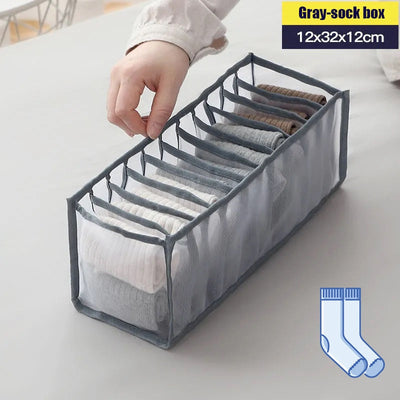 Jeans Compartment Storage Box Closet Clothes Home Organizer