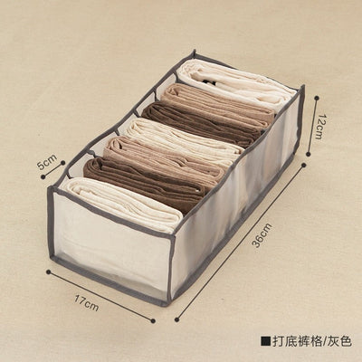Jeans Compartment Storage Box Closet Clothes Home Organizer