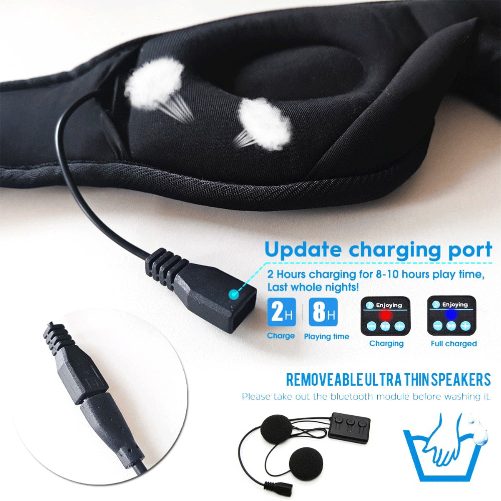Headphone sleep breathable smart eye mask