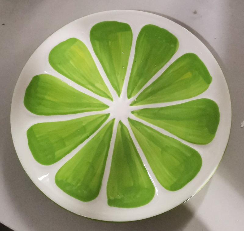 Fruit Shaped Ceramic Salad Plate Creative Cute Household Snack Dish