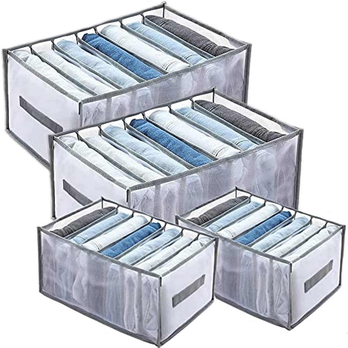 Jeans Compartment Storage Box Closet Clothes Home Organizer