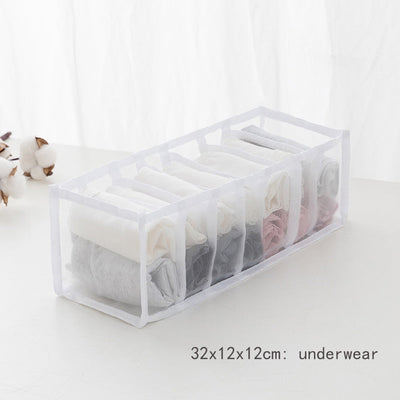 Jeans Compartment Storage Box Closet Clothes Home Organizer