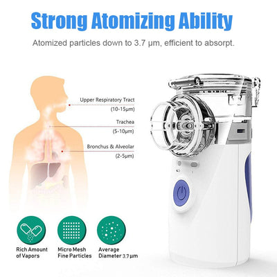 Portable Nebulizer Machine Medical Atomizer Nebuliser Inhalator Adult Children